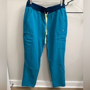Figs women’s teal scrub pant (L)